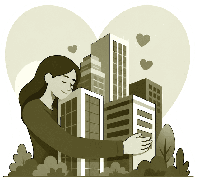 Illustration of dedication and close condominium management